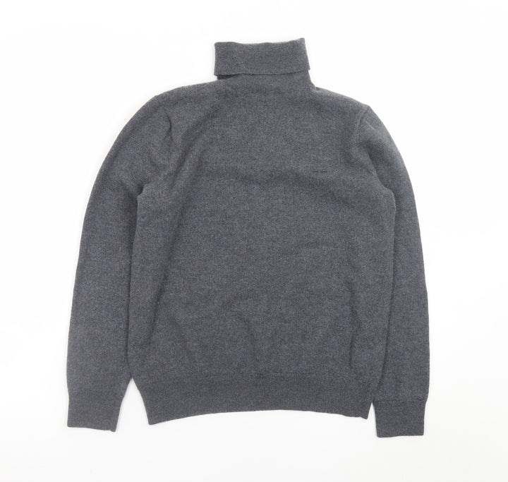 Adolfo Dominguez Women's Grey Wool Roll Neck Jumper M