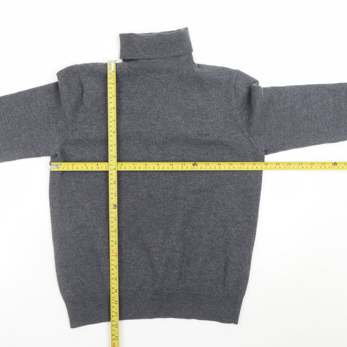 Adolfo Dominguez Women's Grey Wool Roll Neck Jumper M