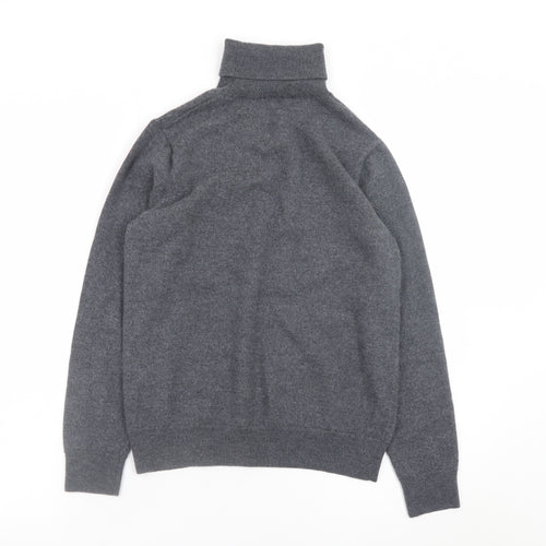 Adolfo Dominguez Women's Grey Wool Roll Neck Jumper M