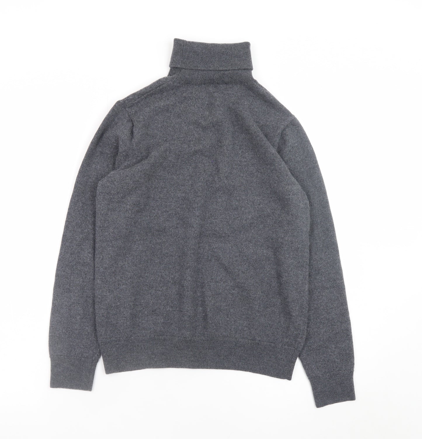Adolfo Dominguez Women's Grey Wool Roll Neck Jumper M