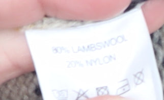 Criminal Mens Beige Fair Isle Wool Blend Crew Neck Jumper M