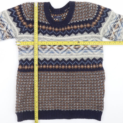 GANT Men's Multicoloured Fair Isle Wool Jumper Size S