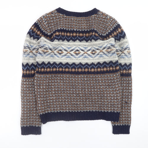 GANT Men's Multicoloured Fair Isle Wool Jumper Size S