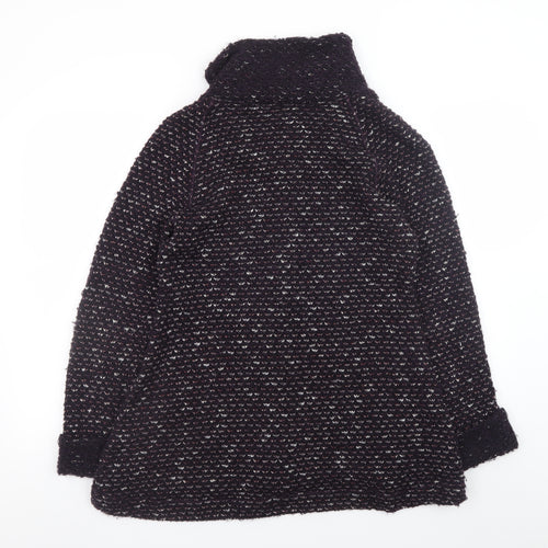Sahara Women's Black Wool Blend Button Cardigan Size S