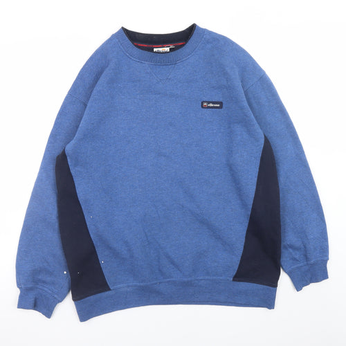 Ellesse Men's Blue Crew Neck Pullover Sweatshirt Size M Classic Logo Style