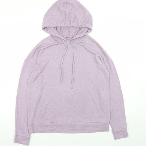 Marks and Spencer Womens Lilac Pullover Hoodie Size 8 Viscose Blend