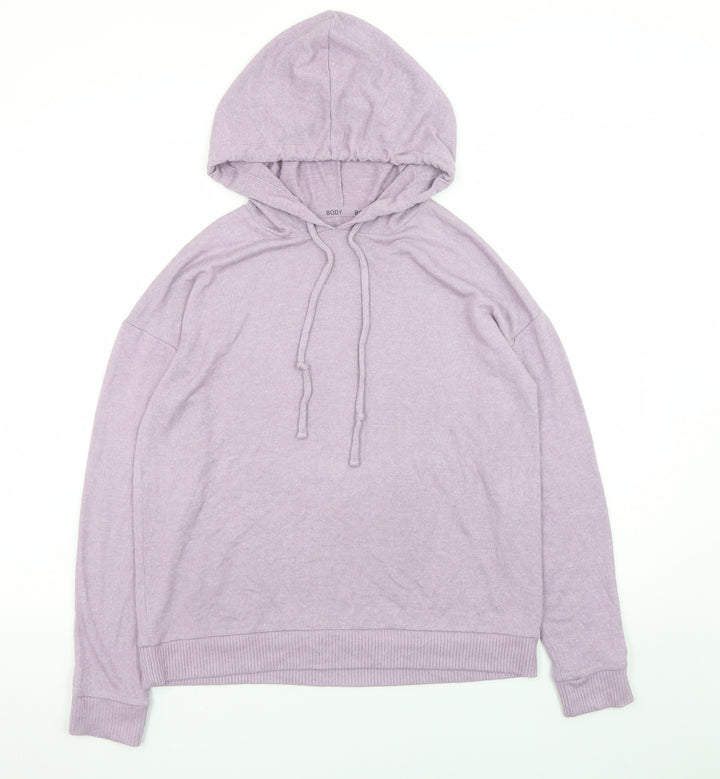 Marks and Spencer Womens Lilac Pullover Hoodie Size 8 Viscose Blend
