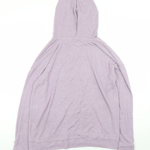 Marks and Spencer Womens Lilac Pullover Hoodie Size 8 Viscose Blend