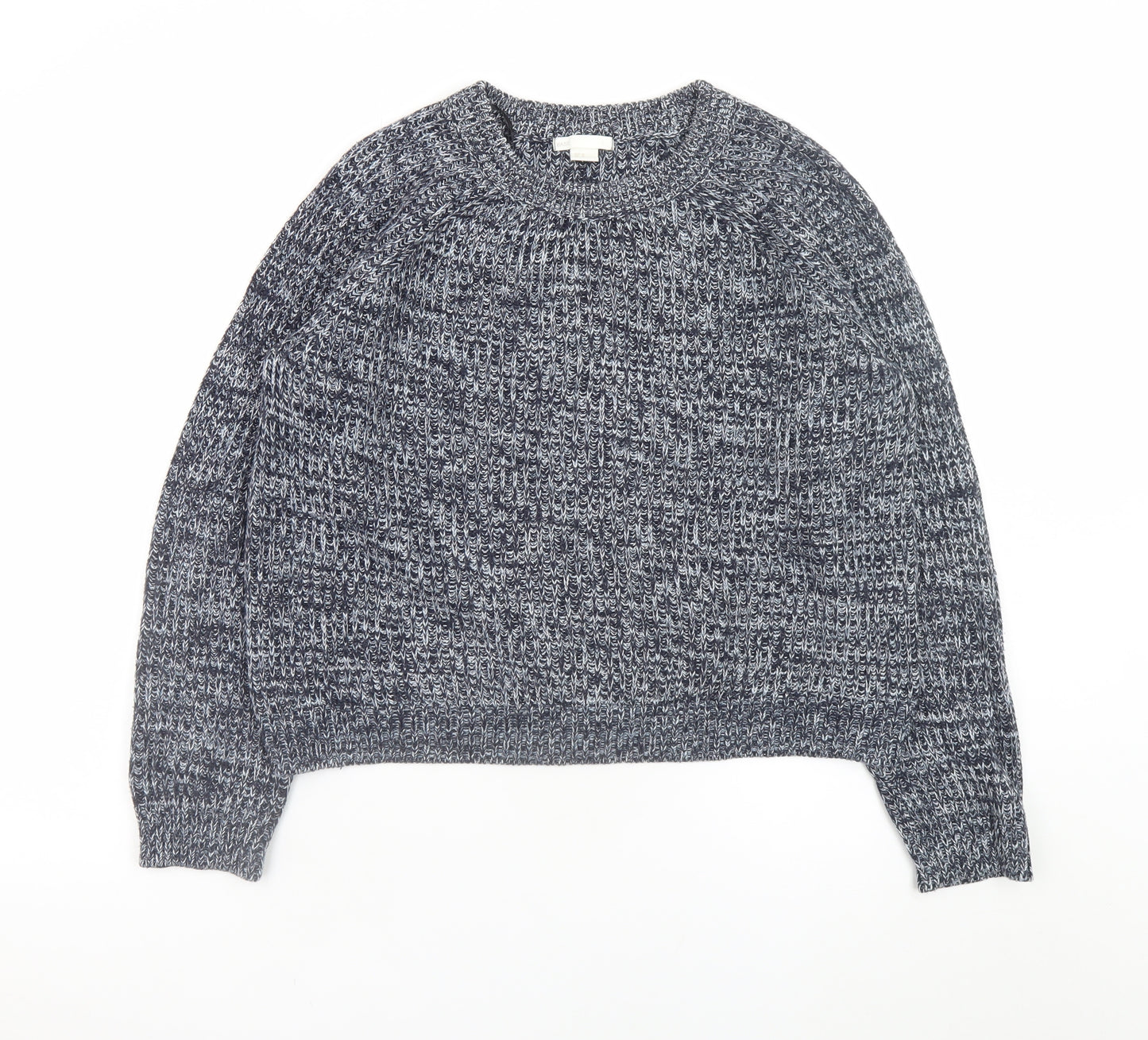 H&M Women’s Grey Chunky-Knit Pullover Jumper Size 12