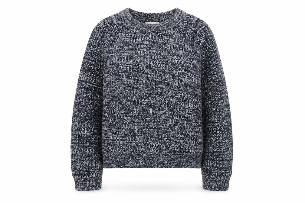 Front view of H&M Women’s Grey Chunky-Knit jumper, size UK 12