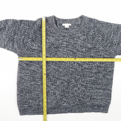 H&M Women’s Grey Chunky-Knit Pullover Jumper Size 12