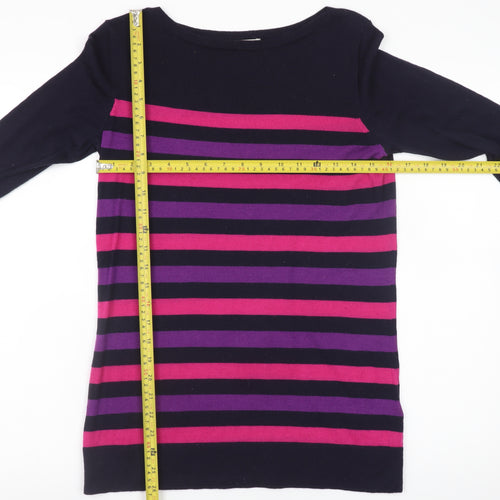 Hobbs Women's Multicoloured Striped Cotton Jumper Size S