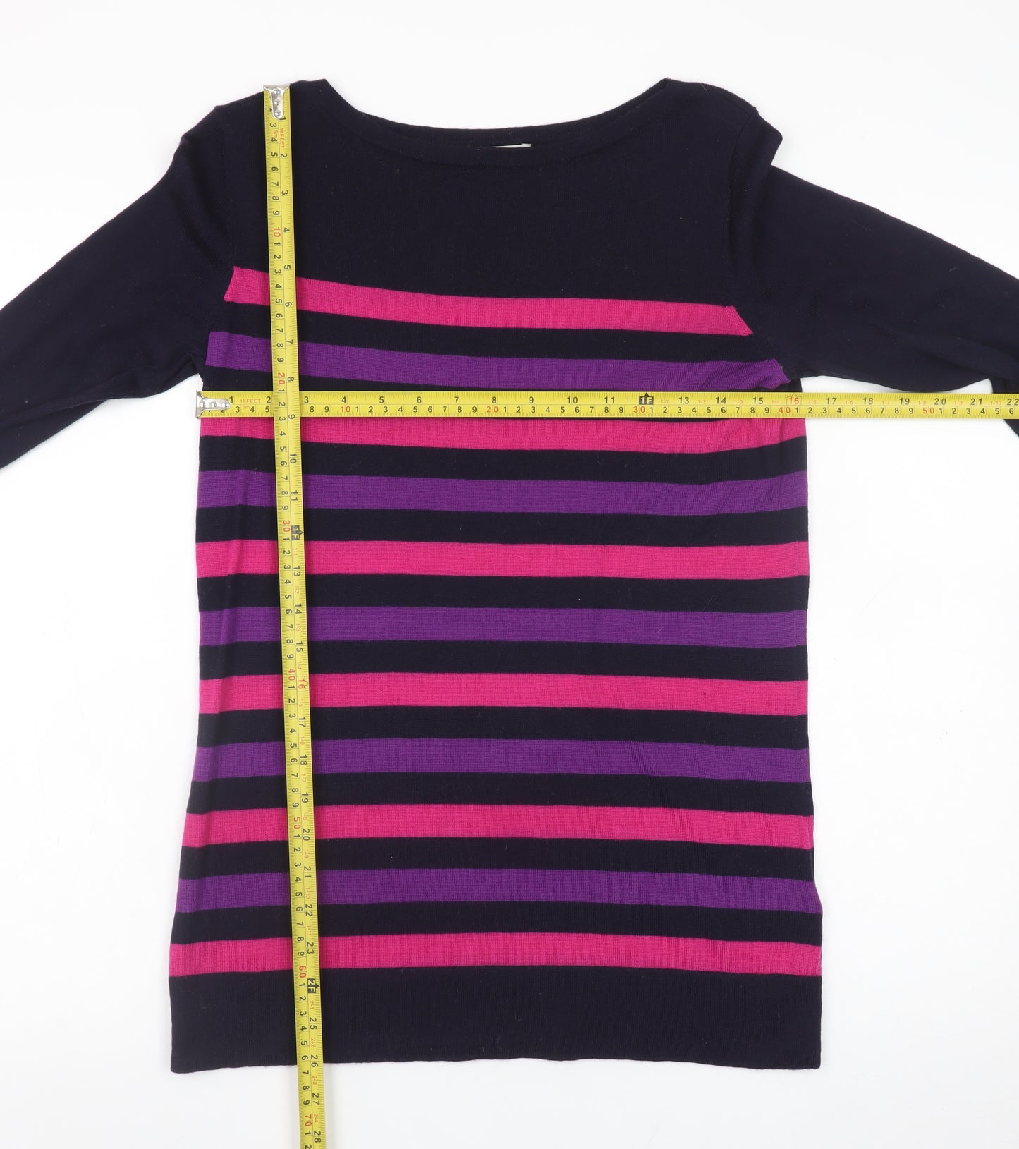 Hobbs Women's Multicoloured Striped Cotton Jumper Size S
