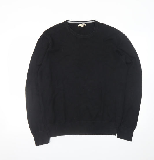 DKNY Jeans Men’s Black XL Cotton Crew Neck Pullover Jumper