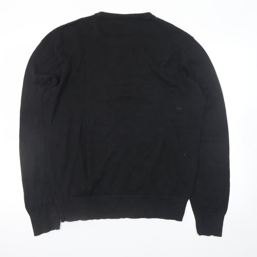 DKNY Jeans Men’s Black XL Cotton Crew Neck Pullover Jumper