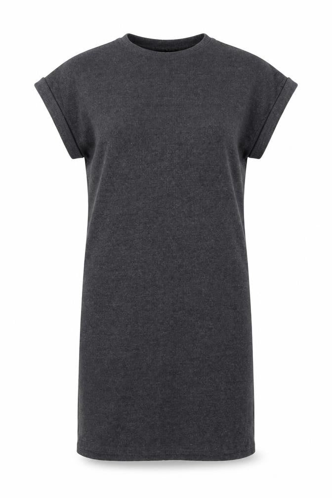 Zara Women Grey S T-Shirt Dress Short Sleeve Casual Jersey
