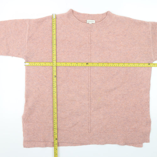 Monsoon Women Pink Crew Neck Long Sleeve Pullover Jumper L