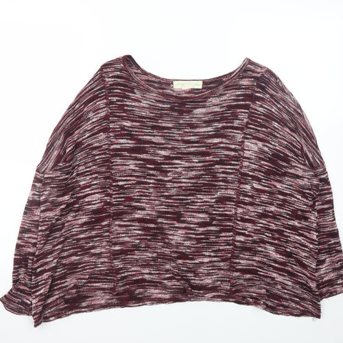 Staring at Stars Women's Red Knit Relaxed Jumper Size S