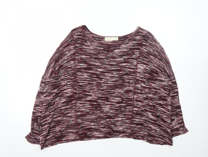 Staring at Stars Women's Red Knit Relaxed Jumper Size S