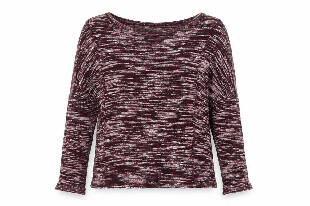 Front view of Staring at Stars Women's Red Knit Relaxed Jumper, size S