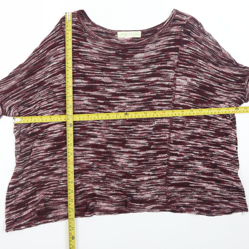 Staring at Stars Women's Red Knit Relaxed Jumper Size S