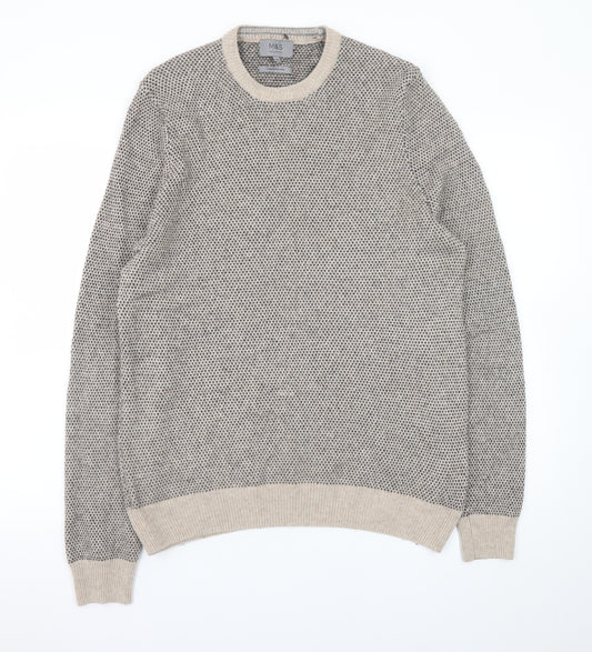 Marks and Spencer Men’s Beige Wool Pullover Jumper Medium