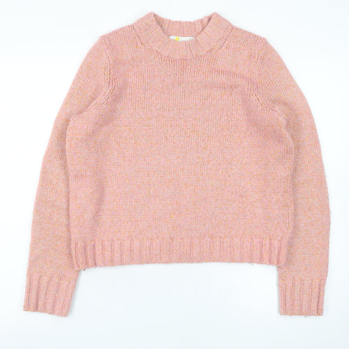 Boden Women Pink Wool Blend Crew Neck Jumper UK 6