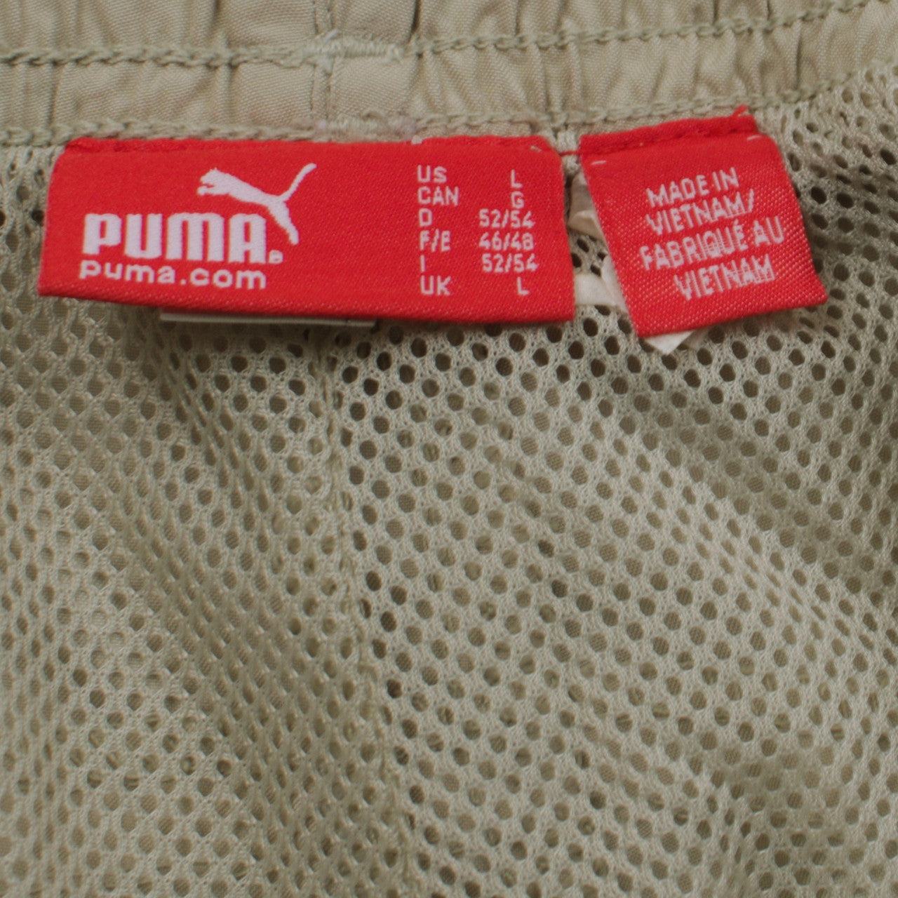 Puma Men Beige Lightweight Jogger Trousers L Sports Activewear