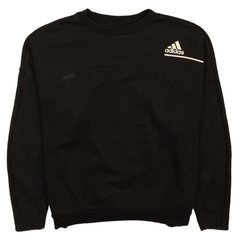 Adidas Men's Black Crew Neck Pullover Sweatshirt Size L