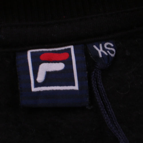 FILA Mens Black XS Crew Neck Logo Pullover Sweatshirt