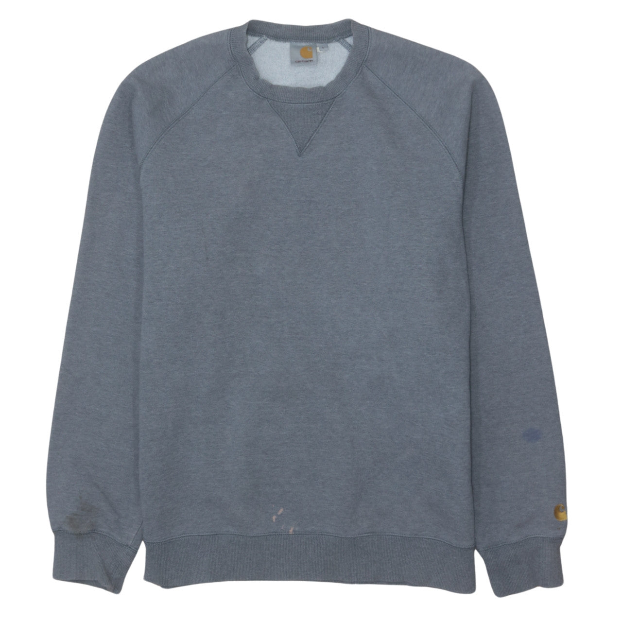 Carhartt Mens Grey L Crew Neck Pullover Sweatshirt Heavyweight