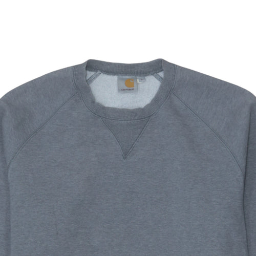 Carhartt Mens Grey L Crew Neck Pullover Sweatshirt Heavyweight