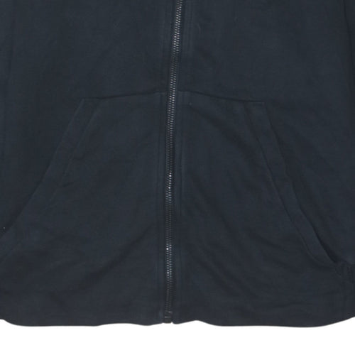Adidas Men Black Full Zip Hoodie Small Sports Logo