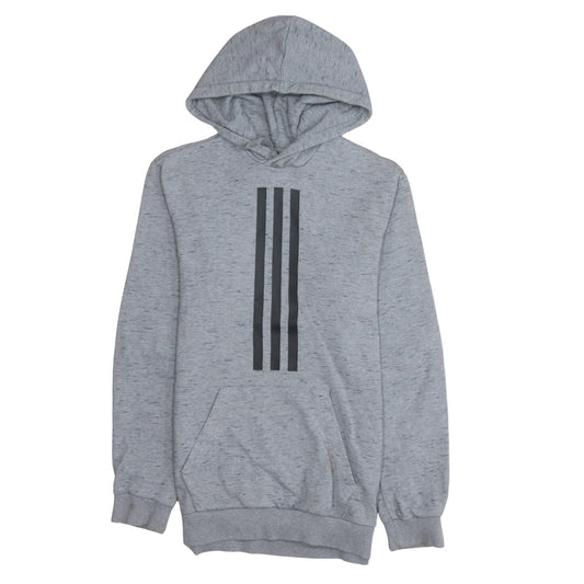 Adidas Men's Grey Pullover Hoodie Size S with Logo Design