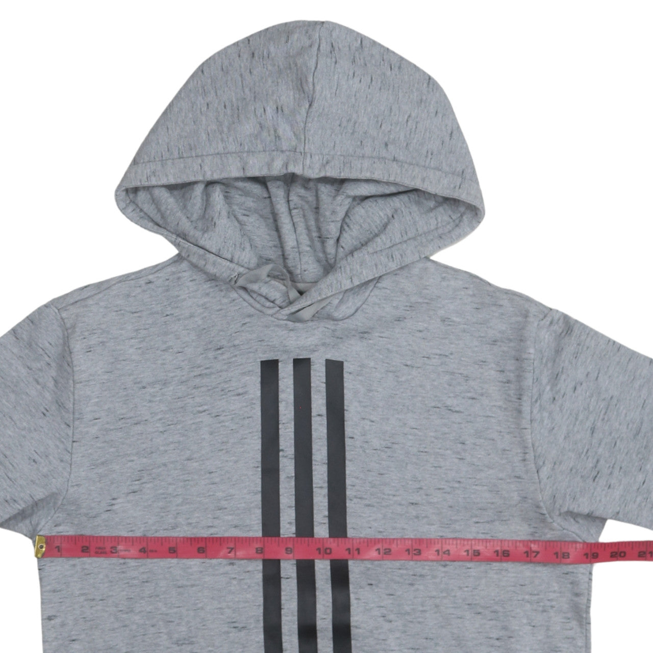 Adidas Men's Grey Pullover Hoodie Size S with Logo Design