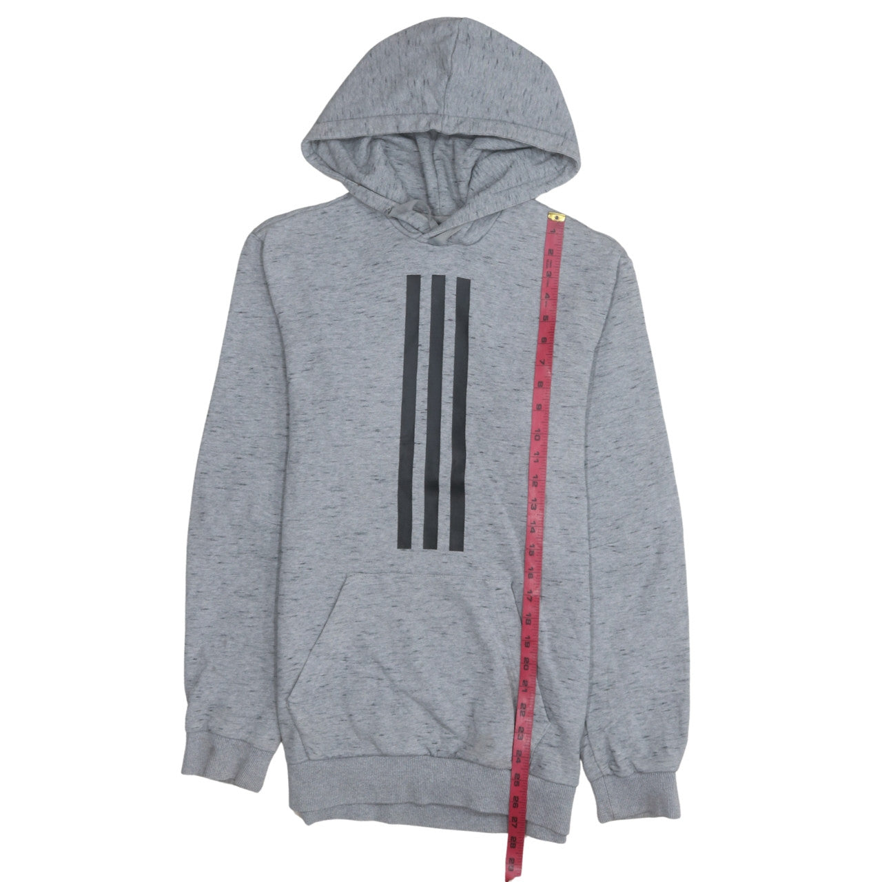 Adidas Men's Grey Pullover Hoodie Size S with Logo Design