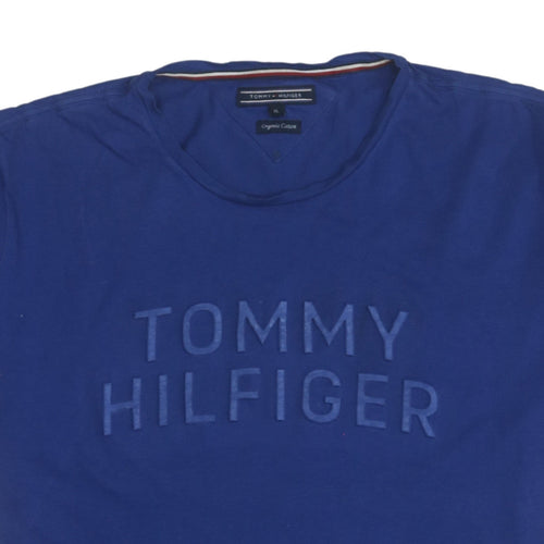 Tommy Hilfiger Men's Blue XL Organic Cotton Crew Neck T-Shirt