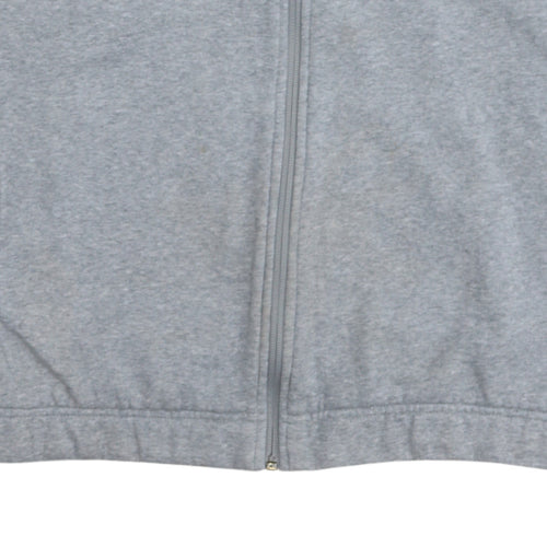 Adidas Mens Grey Blue Track Jacket Size L Full Zip Activewear