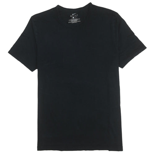 Nike Men Black Dri-FIT Crew Neck Short Sleeve T-Shirt Size L
