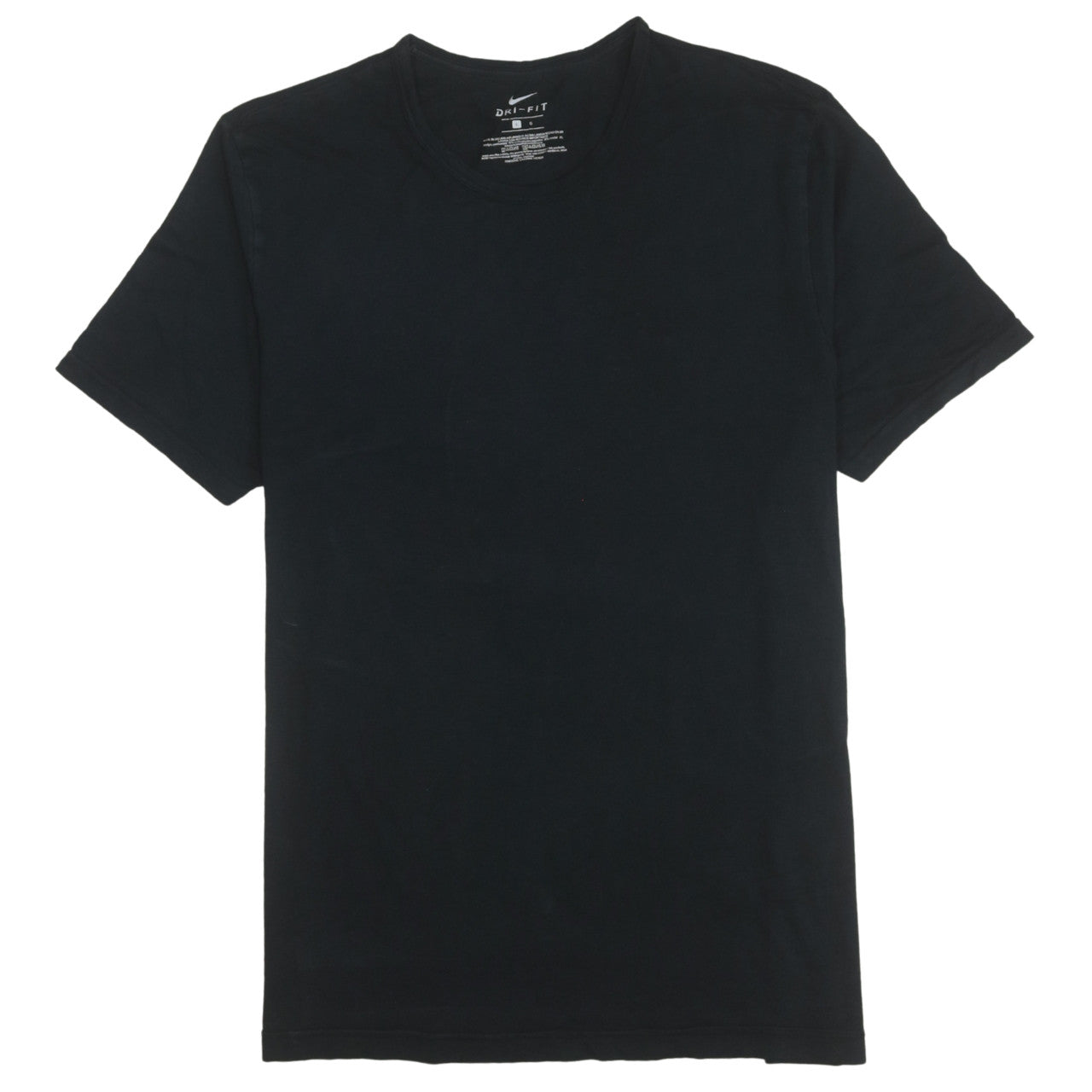 Nike Men Black Dri-FIT Crew Neck Short Sleeve T-Shirt Size L