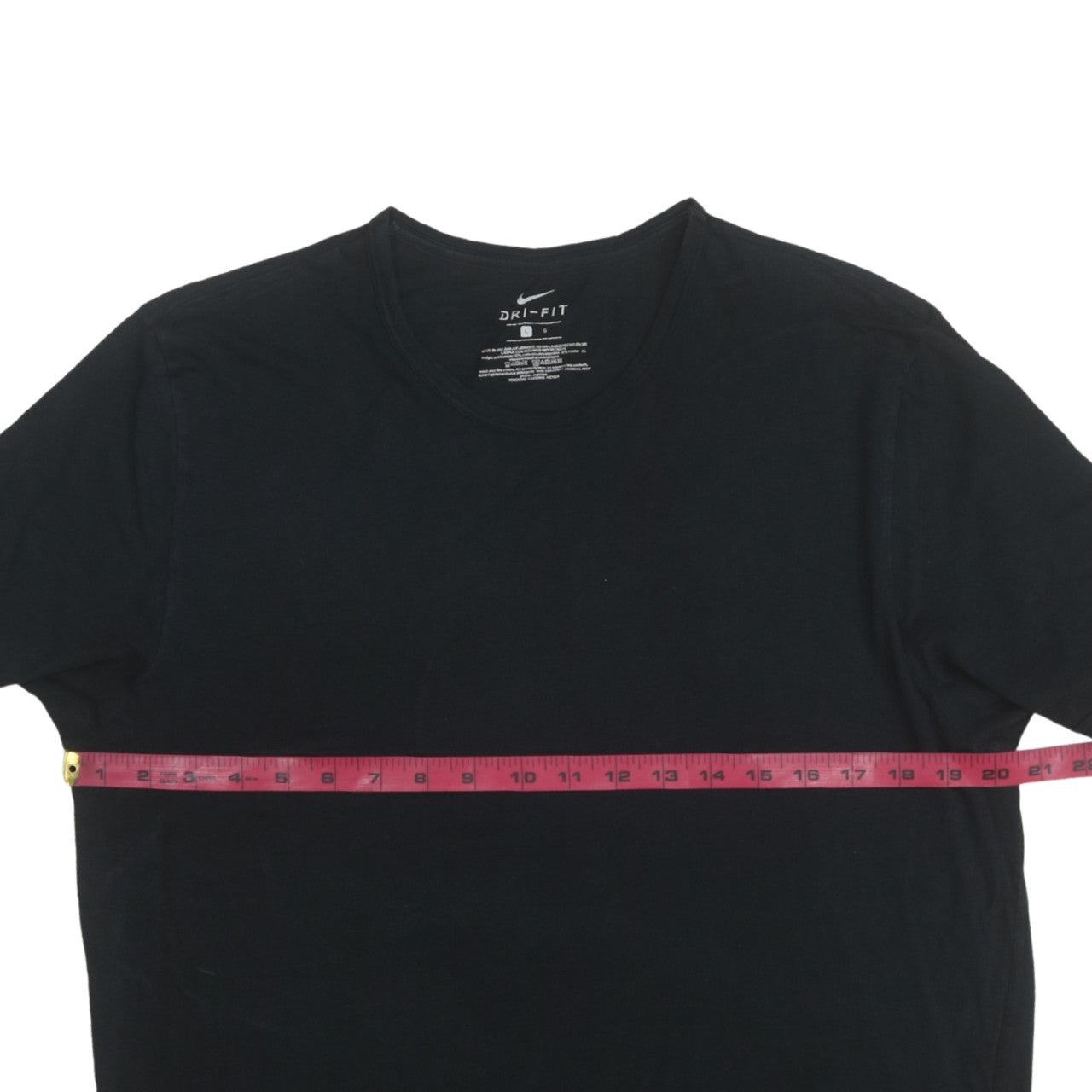 Nike Men Black Dri-FIT Crew Neck Short Sleeve T-Shirt Size L