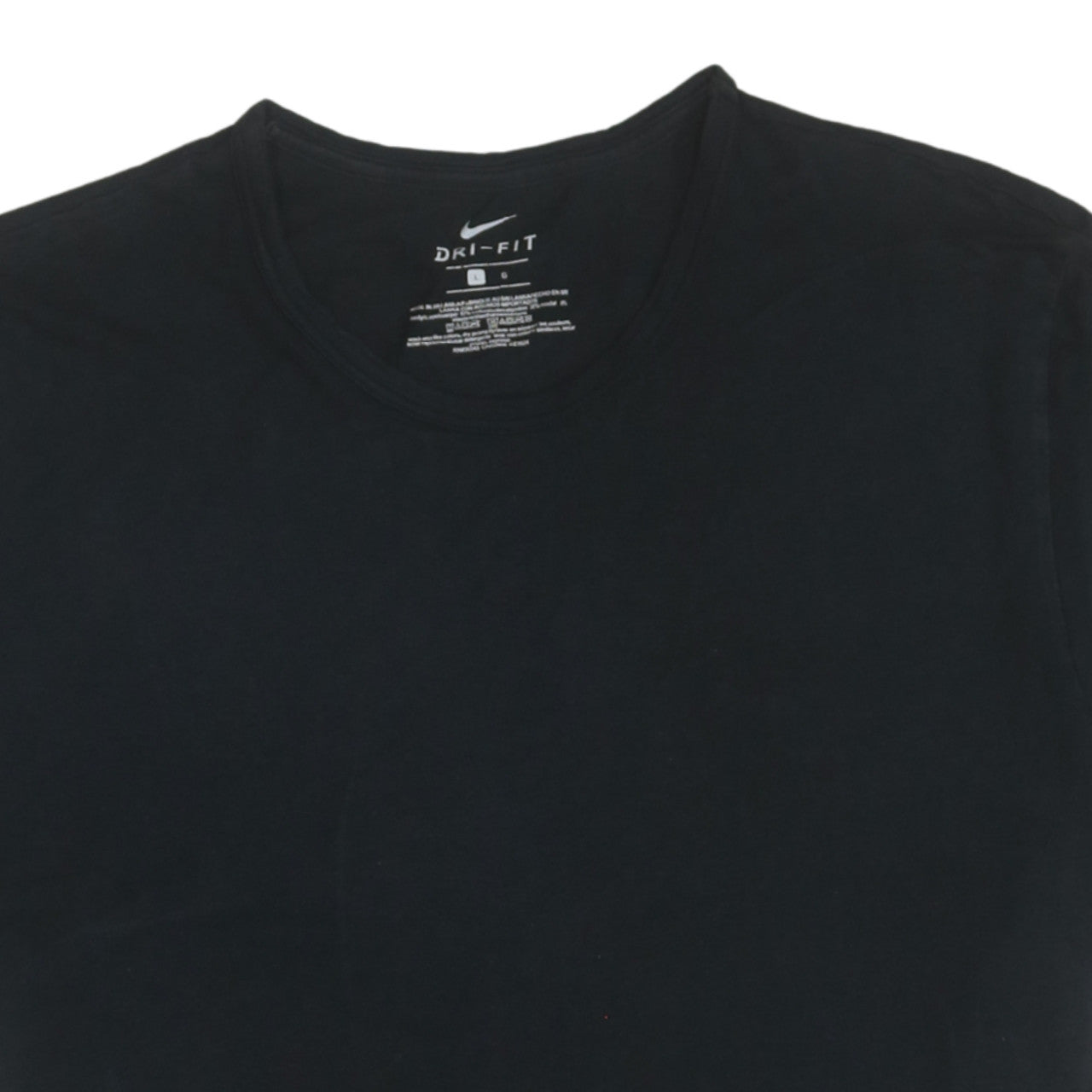 Nike Men Black Dri-FIT Crew Neck Short Sleeve T-Shirt Size L