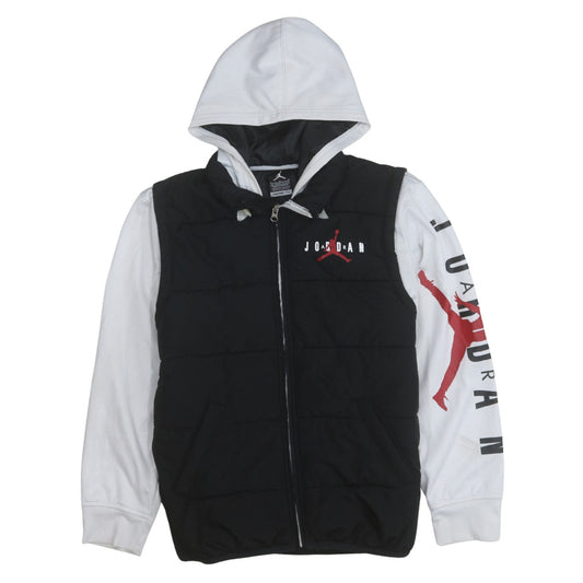 Jordan Boys Black Hooded Therma-Fit Puffer Jacket 12-13 Years