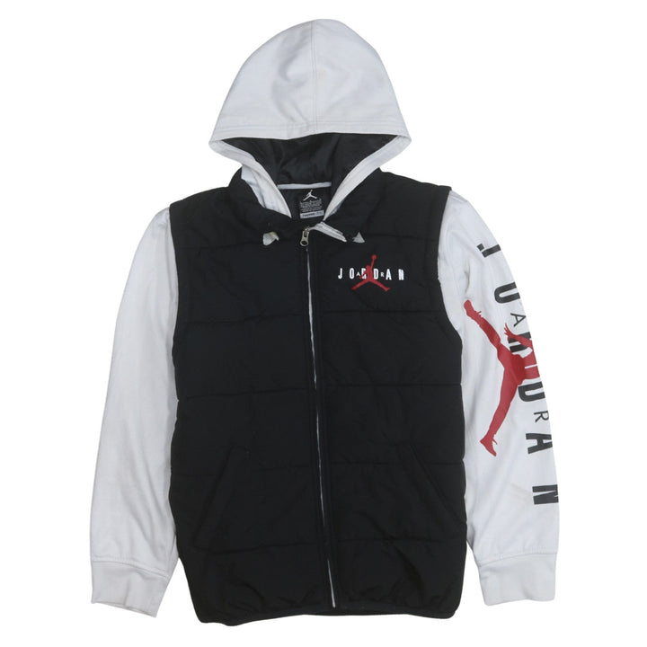 Jordan Boys Black Hooded Therma-Fit Puffer Jacket 12-13 Years
