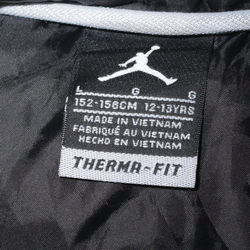 Jordan Boys Black Hooded Therma-Fit Puffer Jacket 12-13 Years