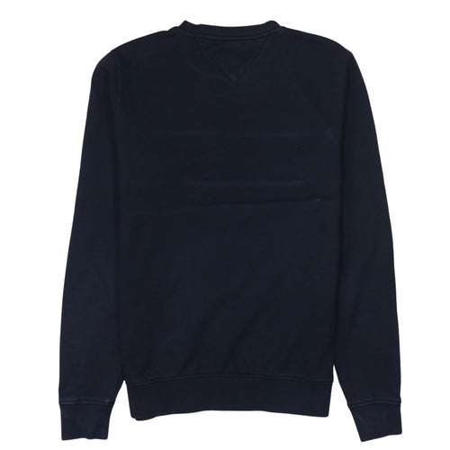 Tommy Hilfiger Men’s Blue Small Pullover Sweatshirt Logo Crew Neck