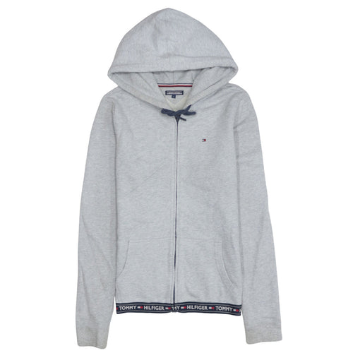Tommy Hilfiger Women’s Grey Full Zip Hoodie Size S Cotton Blend