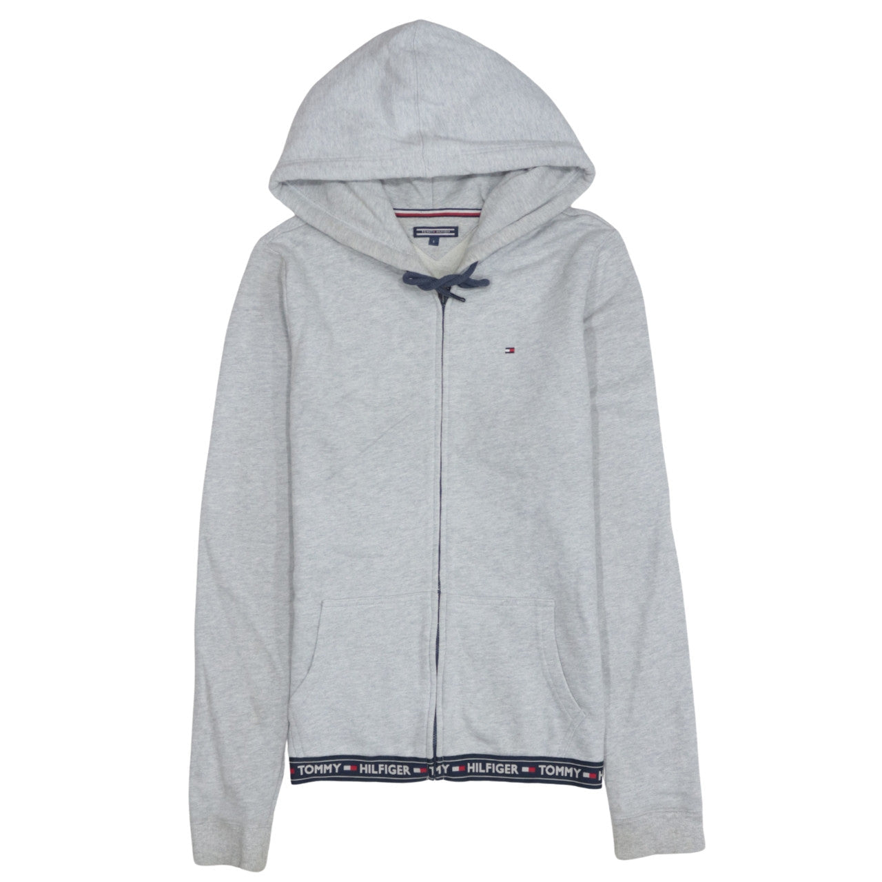 Tommy Hilfiger Women’s Grey Full Zip Hoodie Size S Cotton Blend