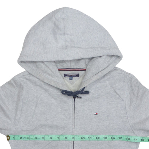 Tommy Hilfiger Women’s Grey Full Zip Hoodie Size S Cotton Blend