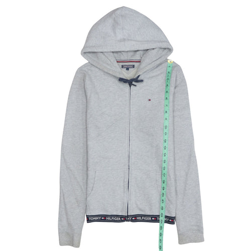 Tommy Hilfiger Women’s Grey Full Zip Hoodie Size S Cotton Blend